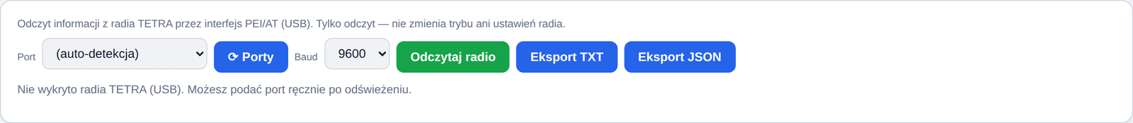 Radio Info