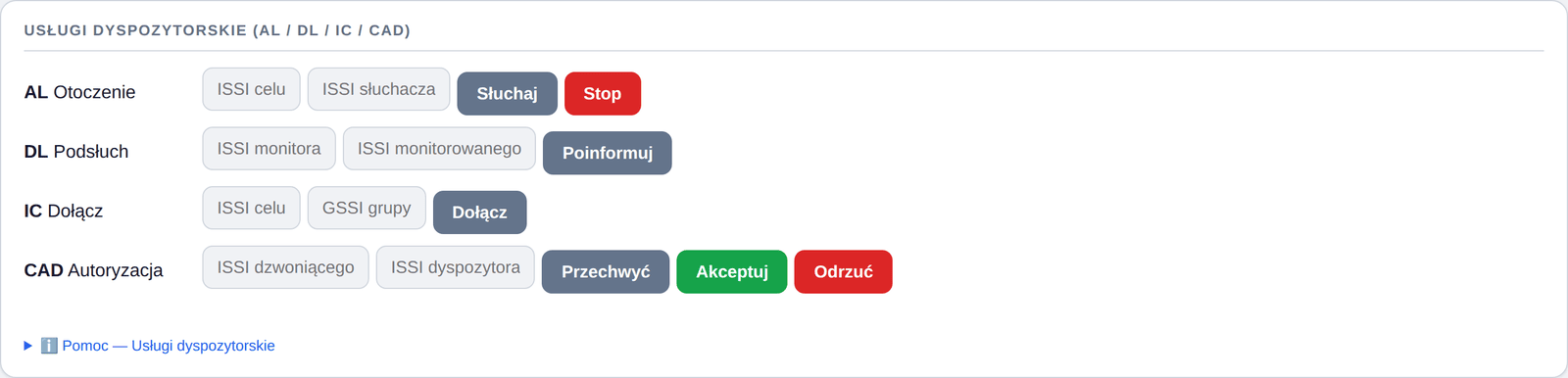 Usługi dyspozytorskie